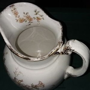 Water pitcher with gold edges